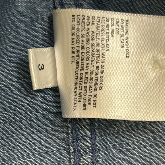 Uniqlo Shirt Large Blue Chambray Button Up Short Sleeve Linen Blend Preppy Men - Picture 6 of 12